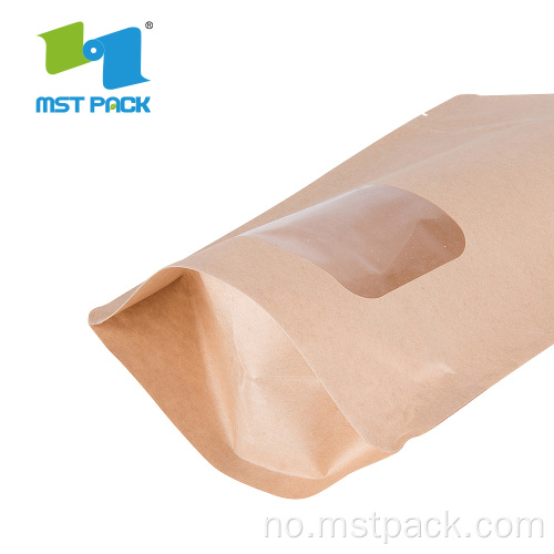 Food Grade Brown Craft Paper Coffee Compostable Bag